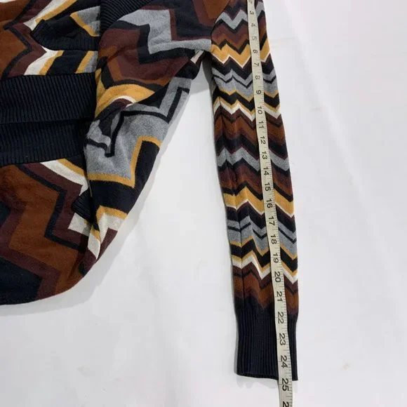 Missoni for Target Chevron Long Chevron Knit Cardigan Rayon Open Sweater Sz XS - Picture 4 of 7